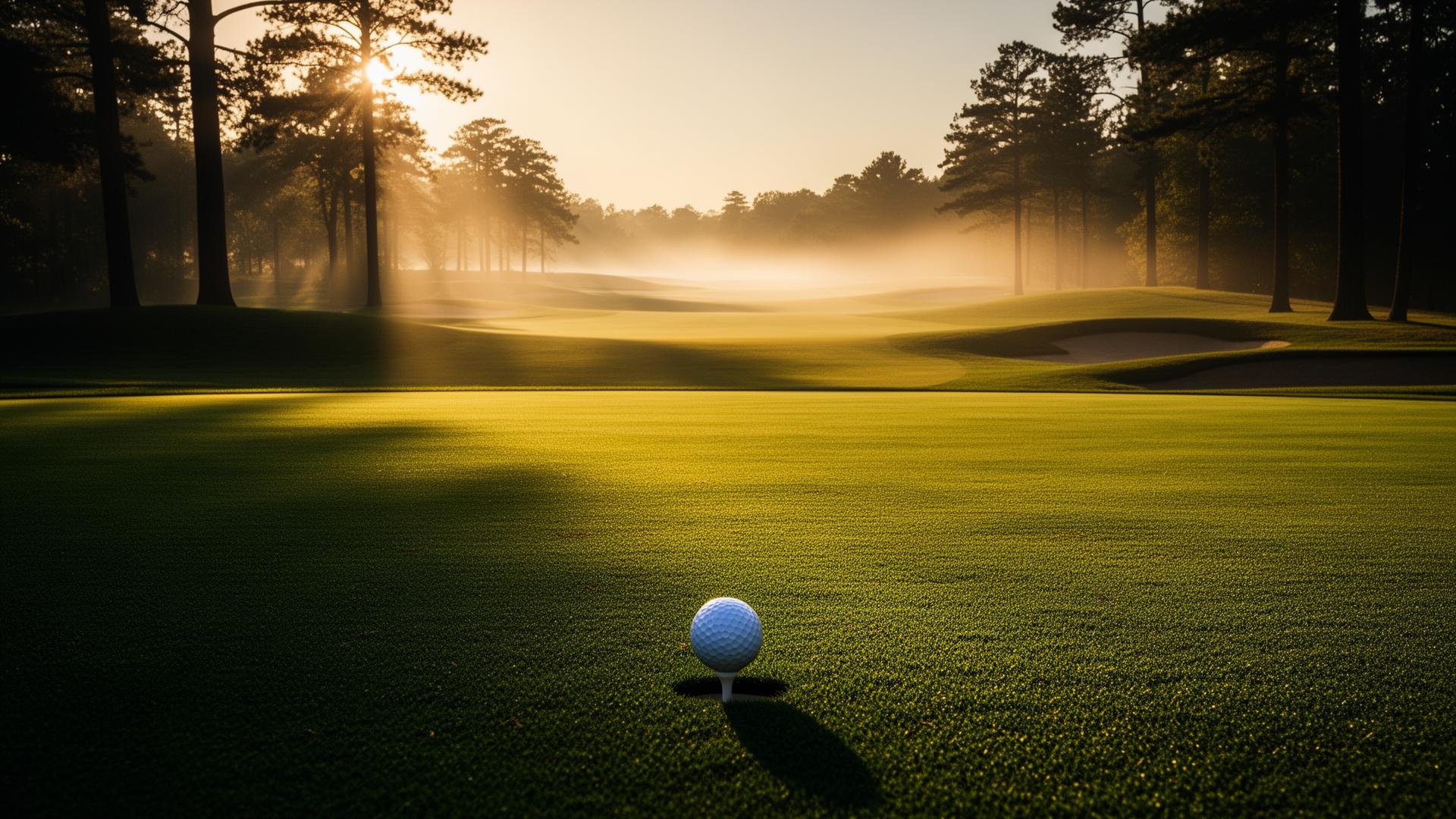 Golf course at dawn